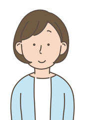 女性のシンプルかわいいイラスト