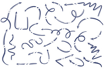Modern different arrows sketch set design
