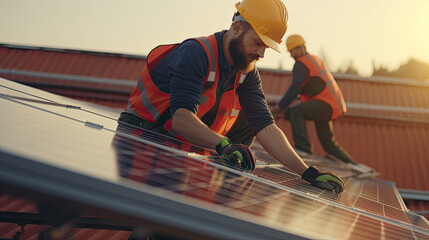 Installing a Solar Cell on a Roof