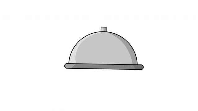 animated video of a moving serving lid
