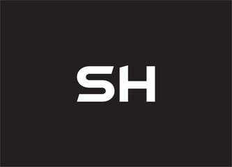 sh letter logo and monogram design
