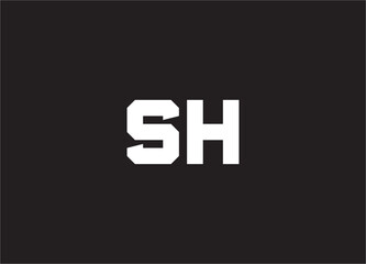 sh letter logo and monogram design