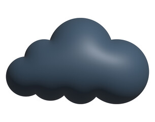 Cloudy weather icon 3d neture blue design for element