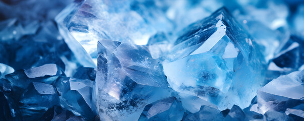 blue salt crystal close-up background