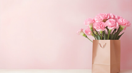 Pink carnation flowers