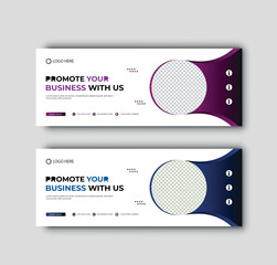 professional simple facebook cover banner design