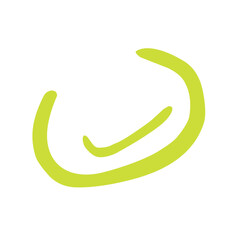 cute green line element