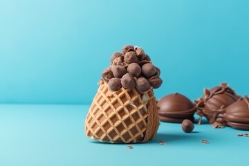 Happy Chocolate Day. Chocolate Day Concept. Chocolate Day Background. Chocolate Day Theme. World Chocolate Day, International Chocolate Day. Generative Ai