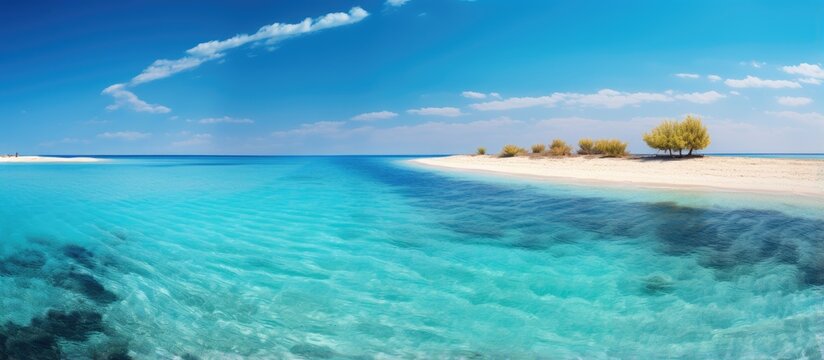 A picture of an atoll in Egypt s Red Sea between Hamata and Berenice With copyspace for text