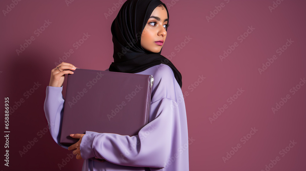 Wall mural portrait of muslim woman 