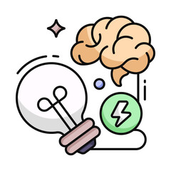 A trendy design icon of idea