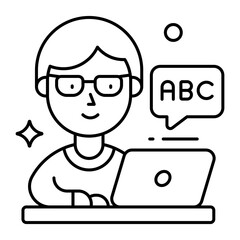 A creative design icon of abc learning