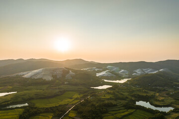 solar power station on mountain