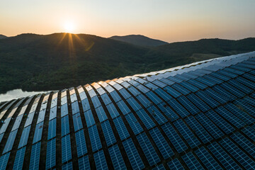 solar power station on mountain - 658888195