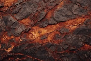 Fotobehang Close-up of red-colored wood texture generative ai © Gilang