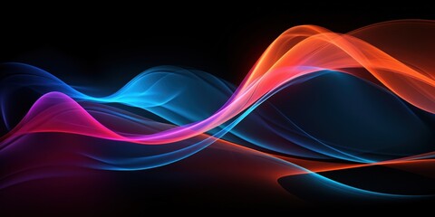 Fototapeta premium a colorful waves of light