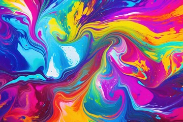a colorful swirls of paint