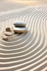 Fototapeta na wymiar a stack of rocks in sand