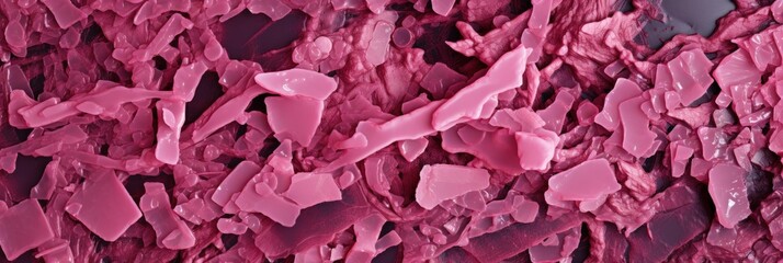 pink and purple objects with a white background