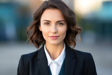 a woman in a suit - Powered by Adobe