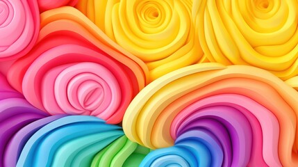 a group of colorful swirls