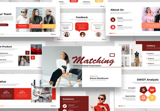 Matching Fashion Related Presentation Template