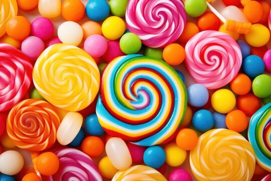 a group of colorful candies
