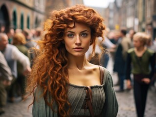 Fototapeta na wymiar a woman with red hair