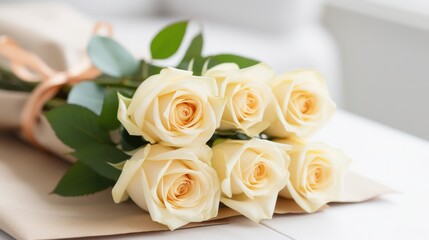 Obraz premium a group of white roses