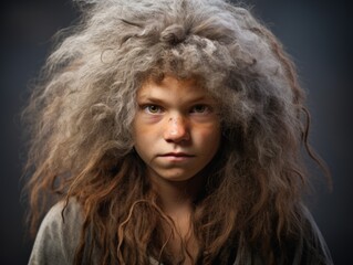 a person with long hair