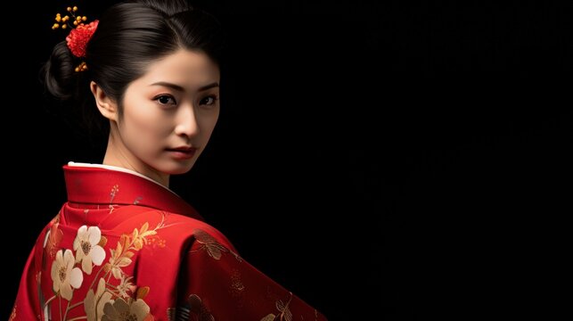 a woman in a kimono - Powered by Adobe