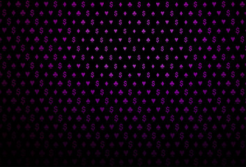 Dark purple vector layout with elements of cards.