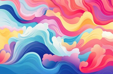 Obraz premium a colorful swirly background