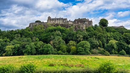Fototapeta na wymiar Medieval Stirling Castle on top of the hill overlooking the city, Scotland.