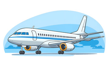 Obraz premium airplane on the runway