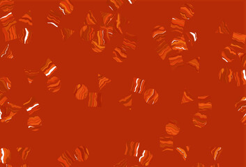 Light Orange vector template with crystals, circles, squares.