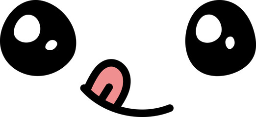 Delicious kawaii cute face illustration