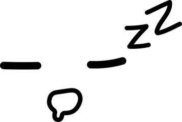 Sleeping kawaii cute face illustration