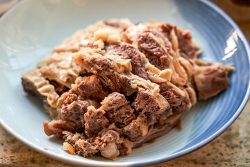 Delicious classic Cantonese dish, beef brisket in clear soup