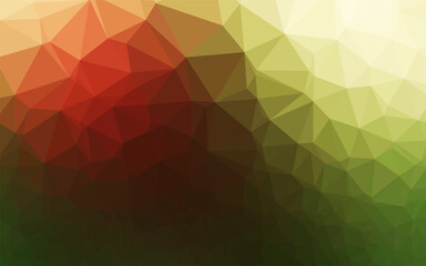 Light Green, Red vector low poly layout. Creative illustration in halftone style with gradient. Polygonal design for your web site.