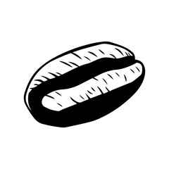 Coffee bean vector icon