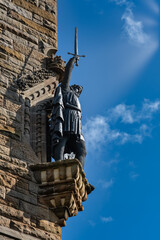 Fototapeta premium Facade of the William Wallace National Memorial in the city of Stirling, Scotland.