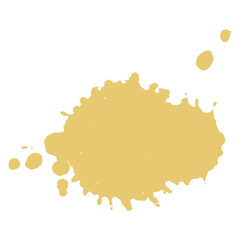 gold ink splash brush drop