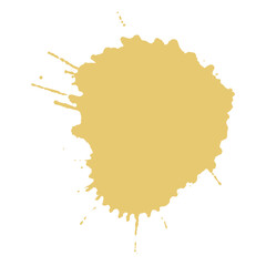gold ink splash brush drop