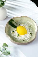 dessert in the form of lemon.