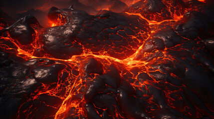 Fototapeta na wymiar Molten lava