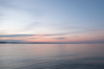 Fototapeta na wymiar Sunset over Lake Michigan, near Traverse City.