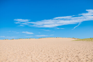 Sand dunes of Sleeping Bear Dunes National Lakeshore in Michigan.