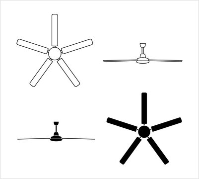 Ceiling Fan Icon Five Blade M_2302001