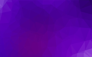Dark Purple vector abstract mosaic backdrop. Triangular geometric sample with gradient. The best triangular design for your business.